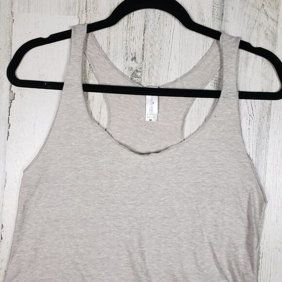 NWOT Over The Limit Apparel Oatmeal Racerback Tank Top Women's Size Medium - Picture 2 of 9
